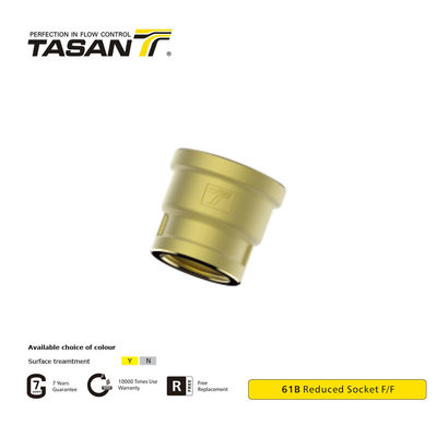 DIN EN 10226-1 Thread Brass Pipe Fittings Brass Reducing Socket F/F 61B